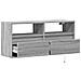 Mobile TV a Parete con Luci LED Grigio Sonoma 100x31x45 cm - Foto miniatura 4