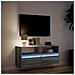 Mobile TV a Parete con Luci LED Grigio Sonoma 100x31x45 cm - Foto miniatura 5
