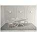 Tavolo allungabile 80x140/224 cm Karida cemento gambe bianche - Foto miniatura 2