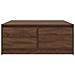 Tavolino da Salotto con Cassetti Rovere Marrone 100x100x40 cm - Foto miniatura 4