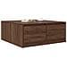 Tavolino da Salotto con Cassetti Rovere Marrone 100x100x40 cm - Foto miniatura 8