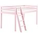 Letto A Mezza Altezza Legno Di Pino Ascoux 90 X 200 Cm Rosa - Foto miniatura 1