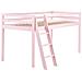 Letto A Mezza Altezza Legno Di Pino Ascoux 90 X 200 Cm Rosa - Foto miniatura 2