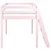 Letto A Mezza Altezza Legno Di Pino Ascoux 90 X 200 Cm Rosa - Foto miniatura 4