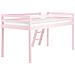 Letto A Mezza Altezza Legno Di Pino Ascoux 90 X 200 Cm Rosa - Foto miniatura 5