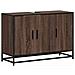 Mobile Lavabo Bagno Rovere Marrone 90x33x60cm Legno Multistrato - Foto miniatura 2