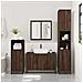 Mobile Lavabo Bagno Rovere Marrone 90x33x60cm Legno Multistrato - Foto miniatura 3