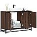 Mobile Lavabo Bagno Rovere Marrone 90x33x60cm Legno Multistrato - Foto miniatura 1