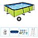 Piscina Fuori Terra - Rettangolo - 300x200x65 Cm - Groen - Include Accessori Coordinati Cb6 - Foto miniatura 1