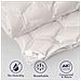 The White Stone Piumino Invernale 140x200 Cm 400 Gr | Morbida Imbottitura In Ovatta Soft | Microfibra Anallergica Bianca | Letto Singolo - Foto miniatura 3