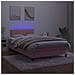 Letto a Molle con Materasso e LED Rosa 120x190 cm in Velluto - Foto miniatura 4