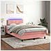 Letto a Molle con Materasso e LED Rosa 120x190 cm in Velluto - Foto miniatura 5