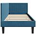 Cornice del letto ad angolo Blu 80 x 200 cm Velluto - Foto miniatura 7