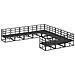 Set Divano da Giardino con cuscino 11 pcs Nero Alluminio - Foto miniatura 4