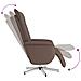 Poltrona Reclinabile Massaggio Poggiapiedi Marrone Similpelle - Foto miniatura 6