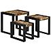 Tavoli da annidamento 3 pcs Legno massello di recupero - Foto miniatura 2