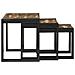 Tavoli da annidamento 3 pcs Legno massello di recupero - Foto miniatura 5