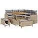 Set Divano da Giardino con cuscino 8 pcs Beige Poly Rattan - Foto miniatura 1