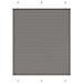 Tenda Plissettata Antracite 110x150cm Larghezza Tessuto 109,4cm - Foto miniatura 1