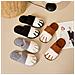 Pantofole Calde E Accoglienti Per La Casa Di Coppia - Calzature Unisex Antiscivolo Per Interni Black M - Foto miniatura 3