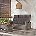 Panca Giardino Reclinabile con Cuscini 173cm Polyrattan Grigio - Foto miniatura 2