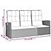 Panca Giardino Reclinabile con Cuscini 173cm Polyrattan Grigio - Foto miniatura 8