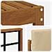 Set di divani da esterno con cuscino 6 pcs Naturale e Beige - Foto miniatura 5