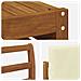 Set divani 11 pcs Naturale e Crema Legno di Acacia Massello - Foto miniatura 7