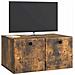Mobile Porta TV da Muro 59,5 x 41 x 30 cm Rovere Fumo - Foto miniatura 2