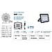 Faretti Led 50w Ip65 Samsung Slimline Nero Luce Naturale 4000k V Tac Vt-50 407 - Foto miniatura 2