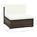 Set Divani da Giardino 6 pz con Cuscini in Polyrattan Marrone - Foto miniatura 2