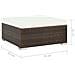 Set Divani da Giardino 6 pz con Cuscini in Polyrattan Marrone - Foto miniatura 6