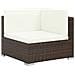Set Divani da Giardino 6 pz con Cuscini in Polyrattan Marrone - Foto miniatura 9