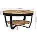 Tavolino da Caffè in Legno Massello Grezzo di Mango 65x32 cm - Foto miniatura 3