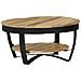 Tavolino da Caffè in Legno Massello Grezzo di Mango 65x32 cm - Foto miniatura 4