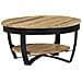 Tavolino da Caffè in Legno Massello Grezzo di Mango 65x32 cm - Foto miniatura 1