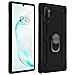 Cover Galaxy Note 10 Plus Bi-materia Rigida Morbida Anello Magnetico Stand Nero - Foto miniatura 1
