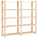 Scaffali A 5 Livelli 5 Pz 170x38x170 Cm Massello Pino Fsc 500kg - Foto miniatura 3