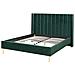 Letto Matrimoniale In Velluto Verde 180 X 200 Cm Villette - Foto miniatura 6