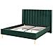 Letto Matrimoniale In Velluto Verde 180 X 200 Cm Villette - Foto miniatura 7