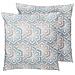Set Di 2 Cuscini Motivo Geometrico Blu E Grigio 45 X 45 Cm Primrose - Foto miniatura 1