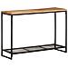 Tavolo Consolle 110x35x75 Cm In Legno Massello Di Acacia - Foto miniatura 3