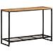 Tavolo Consolle 110x35x75 Cm In Legno Massello Di Acacia - Foto miniatura 9