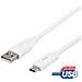 Cavo Da Usb-a A Usb-c, 2m, 3a, Usb 2.0, Bianco - Foto miniatura 1
