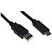 Cavo Usb 2.0 "a" Maschio Tipo C Mt 1 Colore Nero Pvc Nichel Plating Black 28+24awg Bc Conductor - Foto miniatura 1
