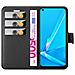 Custodia Compatibile Con Oppo A92 In Nero Carbone - Coperchio Protettiva Con Chiusura Magnetica, Funzione Stand E Tasca Per Le Carte - Foto miniatura 5