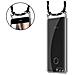Catena Di Telefoni Cellulari Compatibile Con Huawei Nova 2 In Nero Argento - Coperchio Protettivo In Silicone Con Anelli D'argento, Cinturino In Corda E Custodia Staccabile - Foto miniatura 6