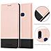 Custodia Compatibile Con Samsung Galaxy A10s In Oro Rosato Nero - Coperchio Protettiva Con Chiusura Magnetica, Funzione Stand E Tasca Per Le Carte - Foto miniatura 6