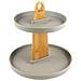 Alzata Per Torta A Due Piani In Ceramica E Legno 73975 - Foto miniatura 2