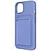 Cover Con Portacarte Per Iphone 12 / 12 Pro In Silicone Morbido Viola - Foto miniatura 1
